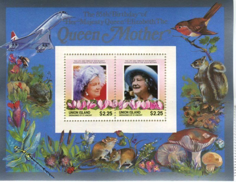 Tous les timbres: Block "Queen Mum". St. Vincent – Neuf avec emballage d'origine à Basel par Butsch5