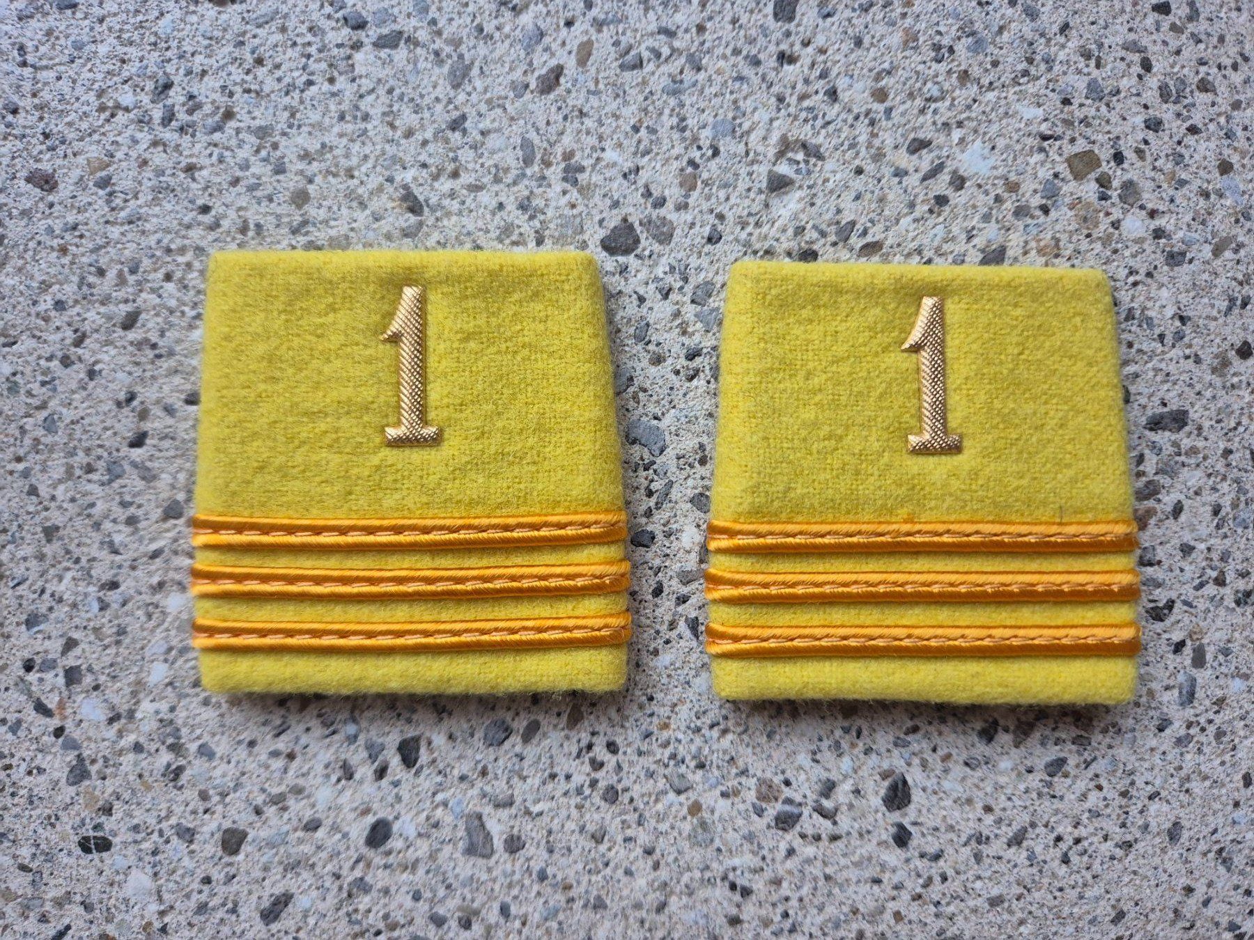 Schweizer Armee Placchette & Badge:  Gradabzeichen Patten Set Hauptmann nr.1 Panzer  – Usato da Riedholz venduto da fr_sIruP