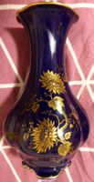 LINDNER-BAVARIA -KUEPS- JEANNETTE- VASE;--26 CM;-GOLD-KOBALT