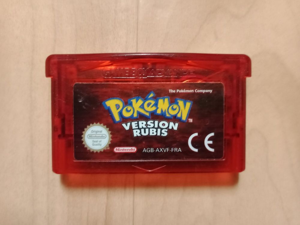 Pokémon Version Rubis Sur Gameboy Advance (GBA) – Cartouche FR En Bon état