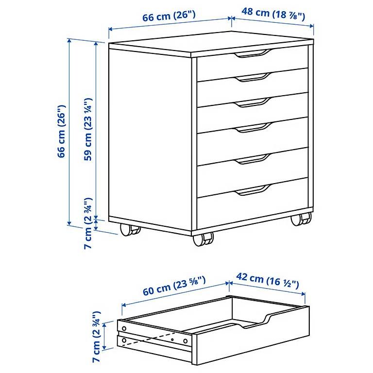 Eléments de bureau: Ikea Alex Rollcontainer weiss 6 Schubladen – D'occasion à Münchwilen TG par dolcevita79 1