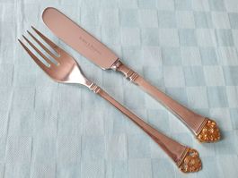 Besteck Gabel Messer Silber