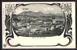 Luzern, Luzern mit dem Rigi, Blumen-Orna