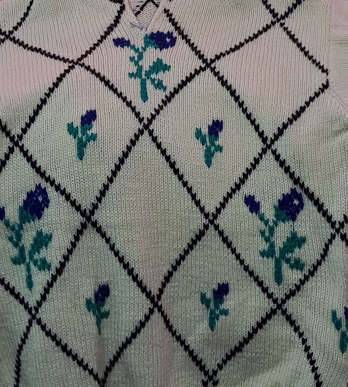 Maglioni & Felpe: Strickpullover weiss mit Rautenmuster Grösse M – Usato da Zürich venduto da Schoebi19 4