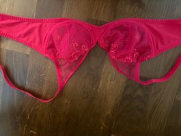 Simone Perele BH rot mit Spitze 1x getragen