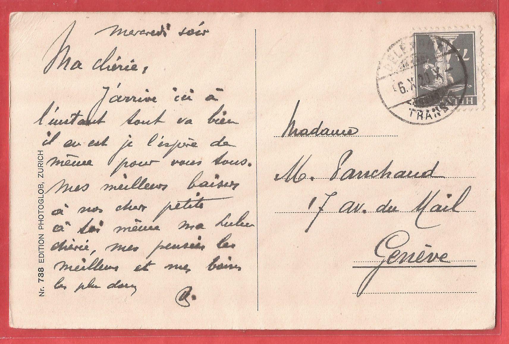 Cartoline postali: Delémont - Rue du Fer - 1920 – Usato da Fislisbach venduto da Porano 1