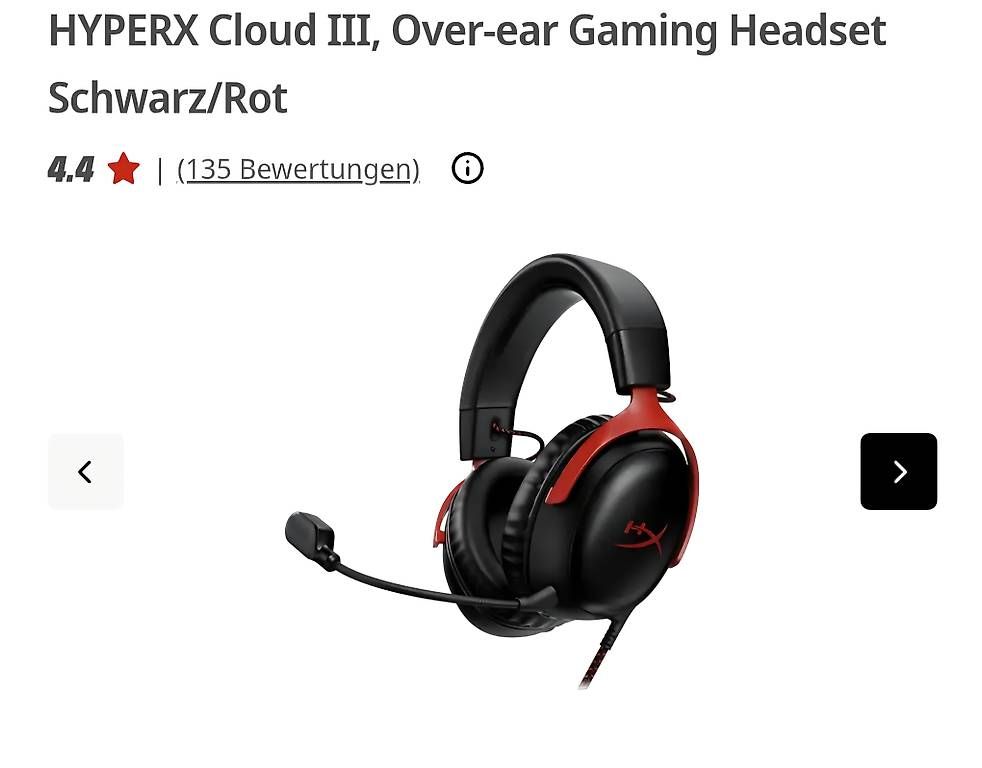 Casques audio: HYPERX CLOUD Over Ear Gaming Headset, neu – D'occasion à Jegenstorf par Ladybug0525 1