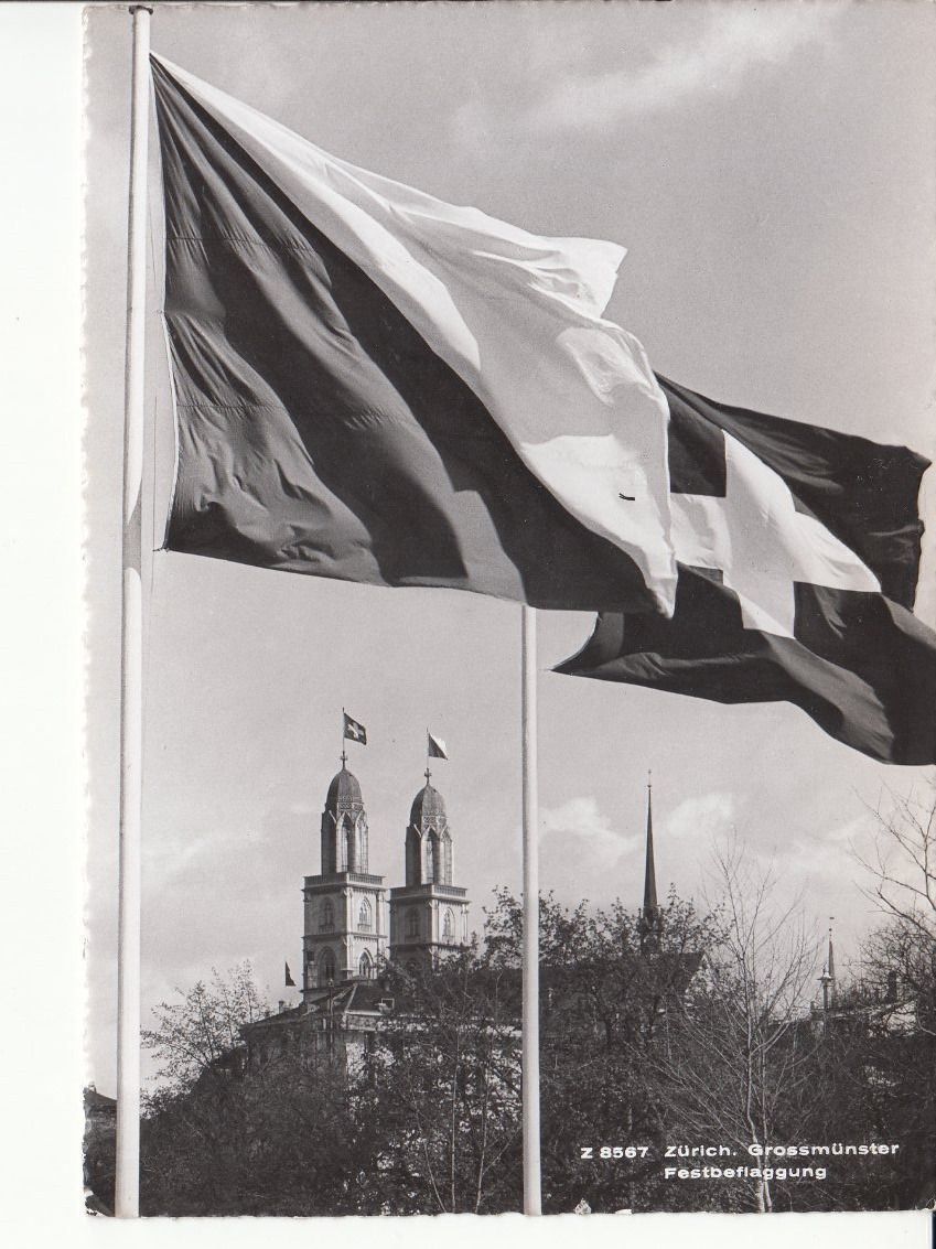 Ansichtskarten: Zürich Festbeflaggung, ca. 1955 – Gebraucht aus Bürglen TG von StampGraf