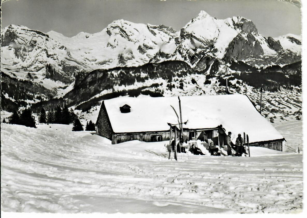 Cartoline postali: Schaffhauser Skihütte Munot mit Säntis – Usato da Hochdorf venduto da Ziegel-16