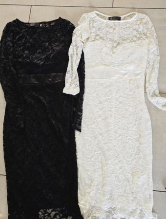 Spitzenkleid weiss & schwarz Grösse S