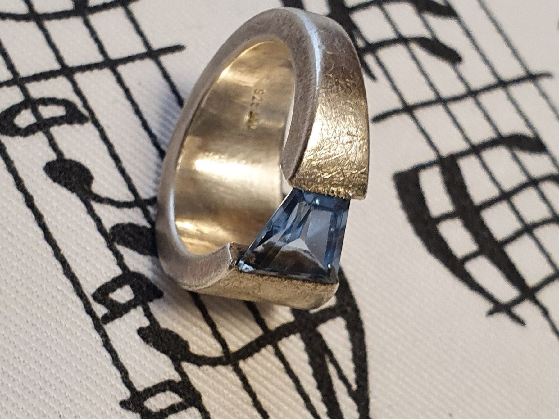 Anelli: Vintage Designer Ring besetzt mit edlem – Usato da Wohlen AG venduto da palmsprings 6