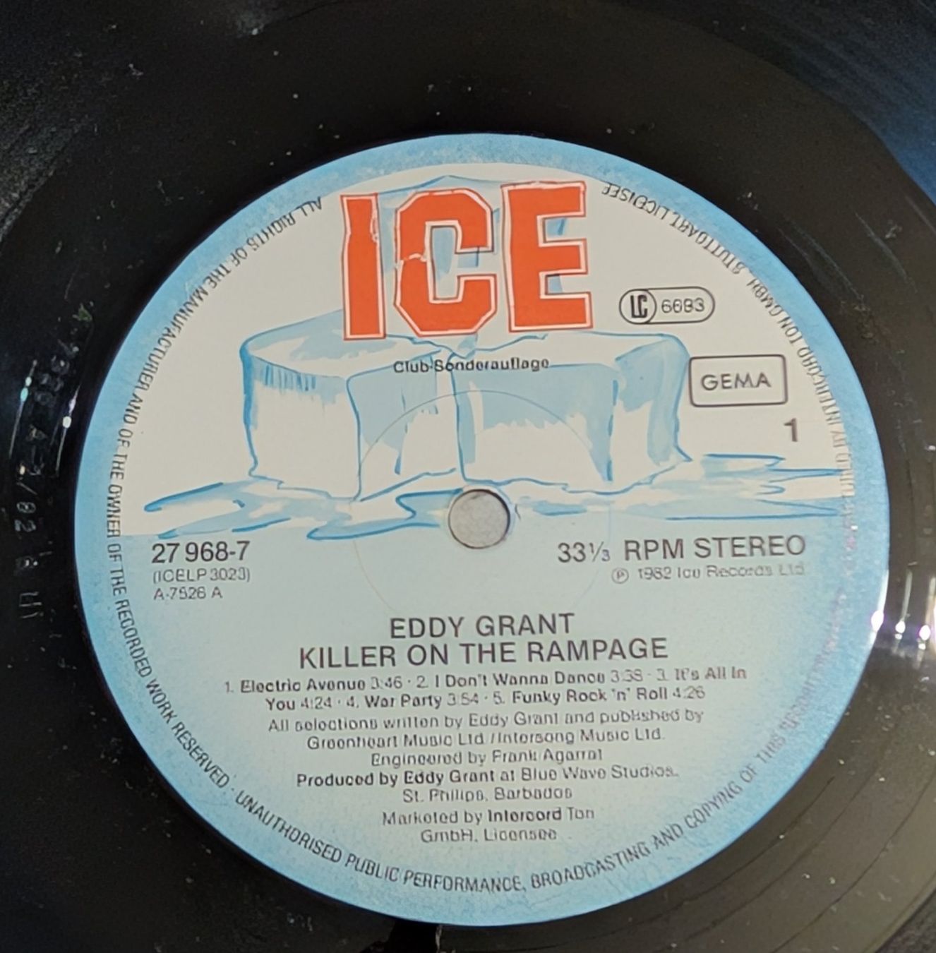 Dischi in vinile: LP EDDY GRANT ICE KILLER ON THE RAMPAGE REGGAE – Usato da Düdingen venduto da Quartierstrasse 2