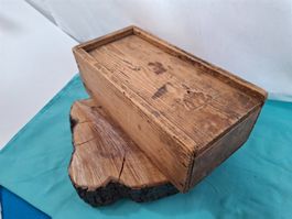 1antike alpenländische Holz Kiste / Box (3793X#AEW0)