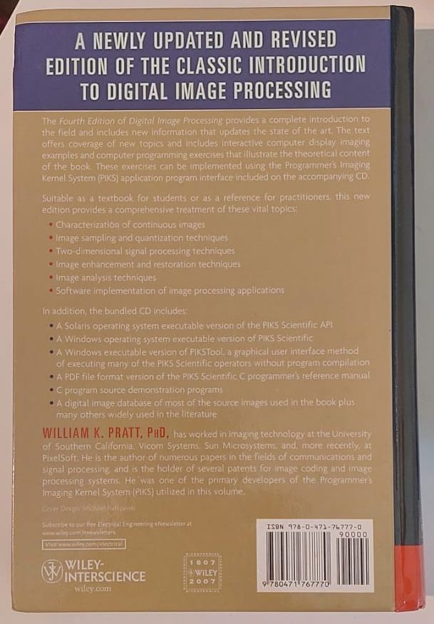 Bücher: Digital Image Processing, 4th Edition, Top Zustand! – Gebraucht aus Ebikon von henry76 1