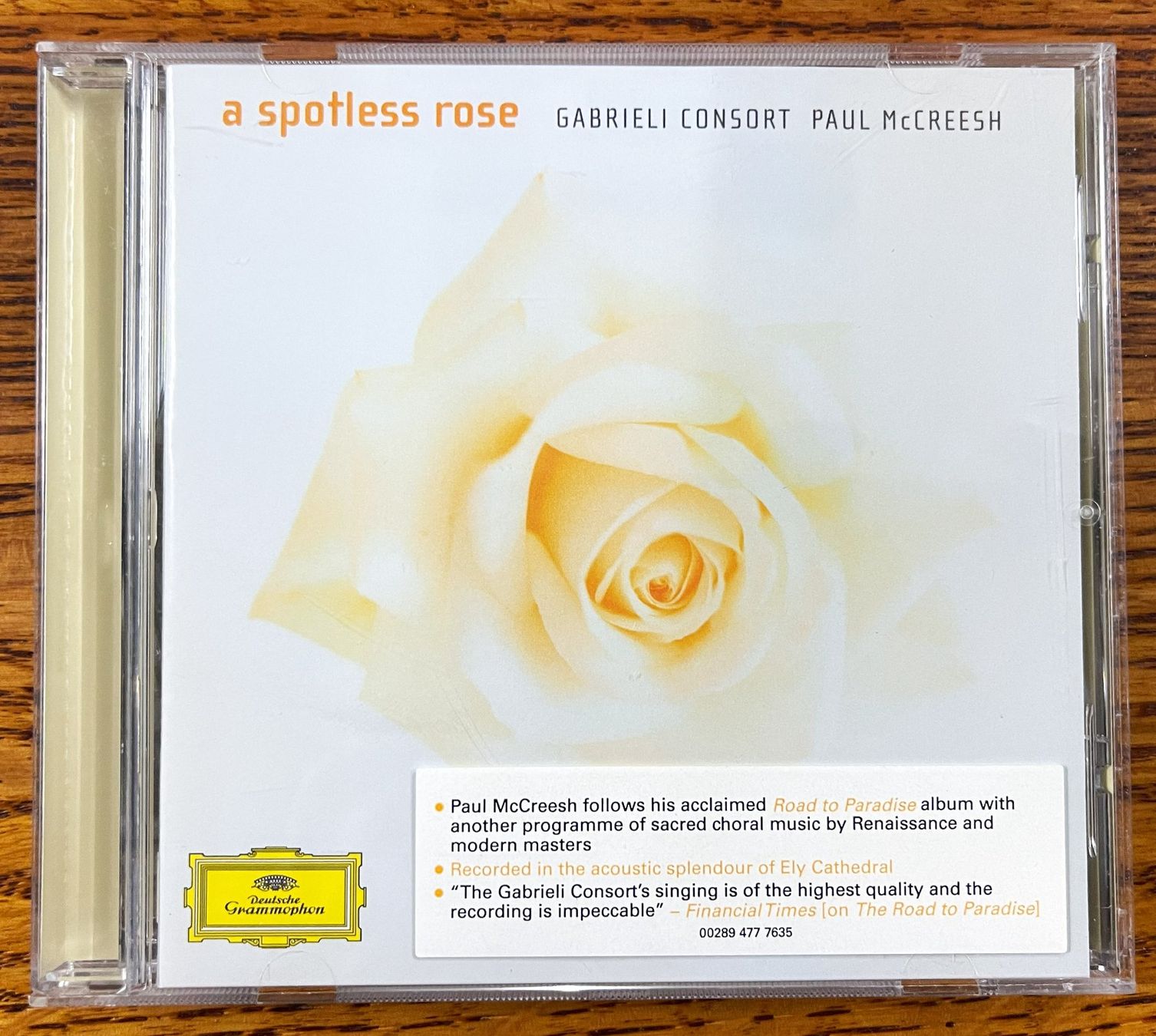 CD: A Spotless Rose - Gabrieli Consort, Mccreesh,Paul Mccreesg – Usato da Oftringen venduto da Vucki
