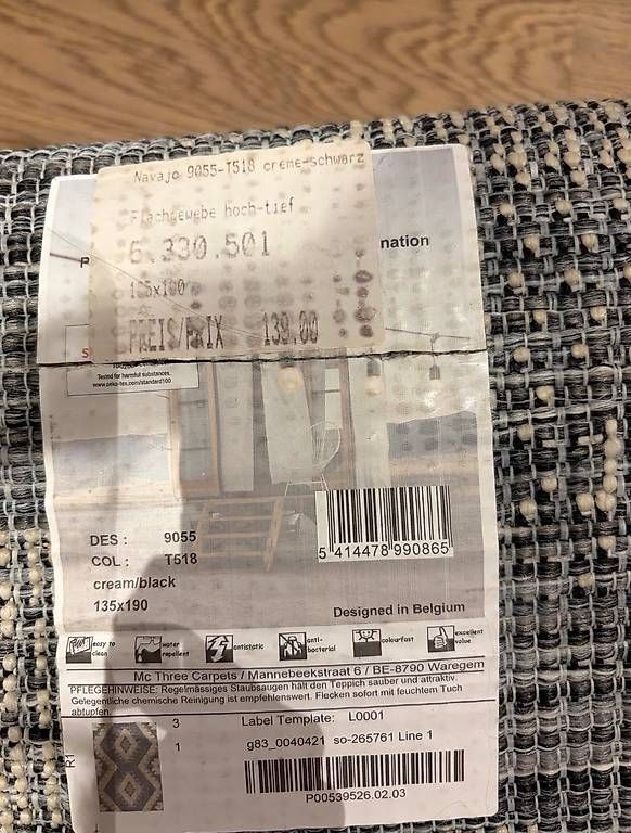 Tappeti: Teppich grau weiß mit Muster 1,90x1,35 – Usato da Rheinfelden venduto da lvo_qxh8 1