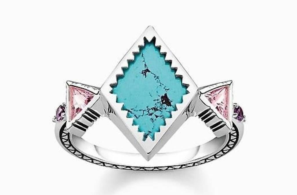 Thomas Sabo Anelli: Thomas Sabo Ring in türkis, 55-56 – Usato da Neuhausen venduto da Nemoli 4