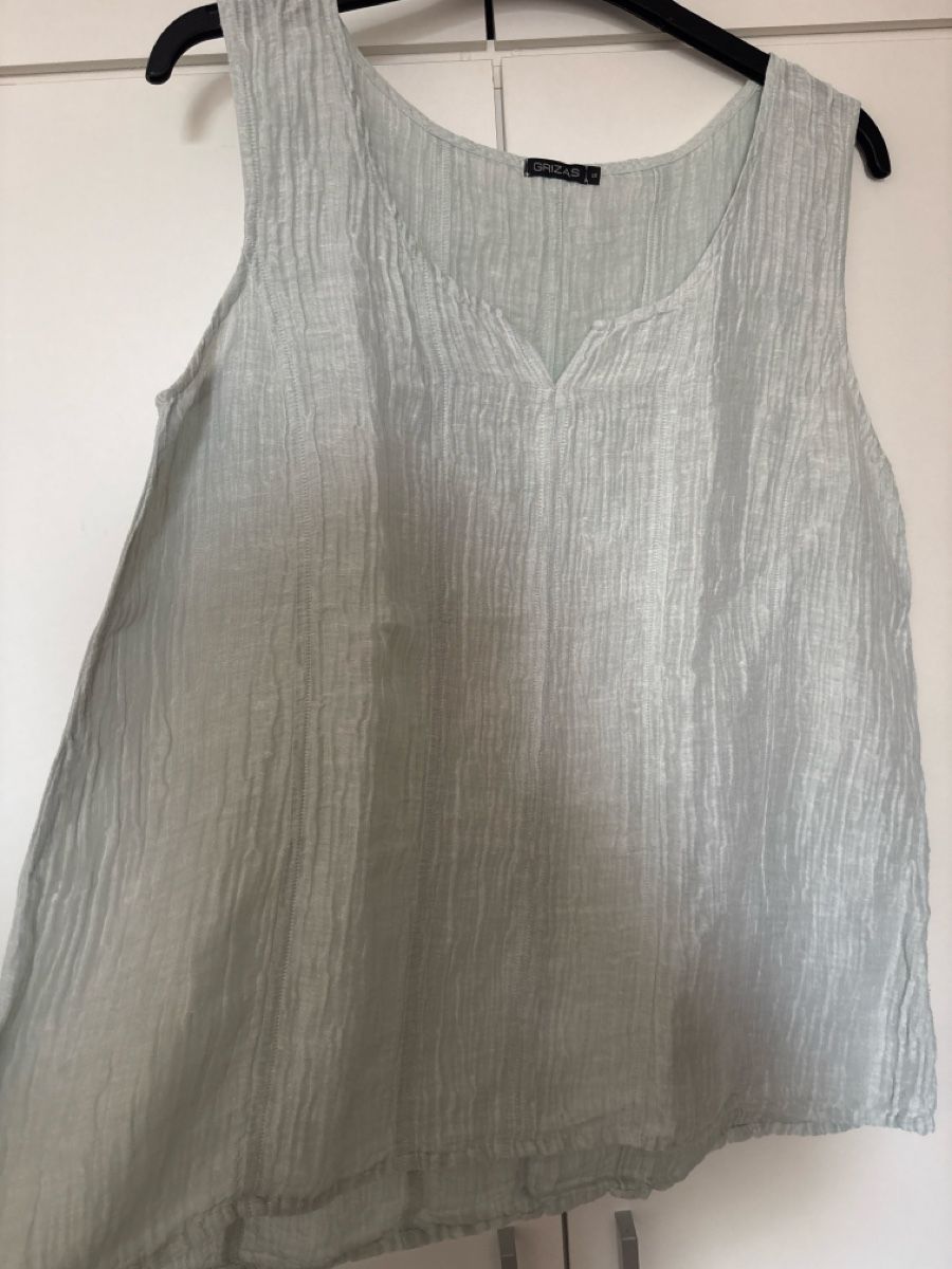 Top: GRIZAS Seide Leinen Top, Mint – Usato da langenthal venduto da rundholz7 2