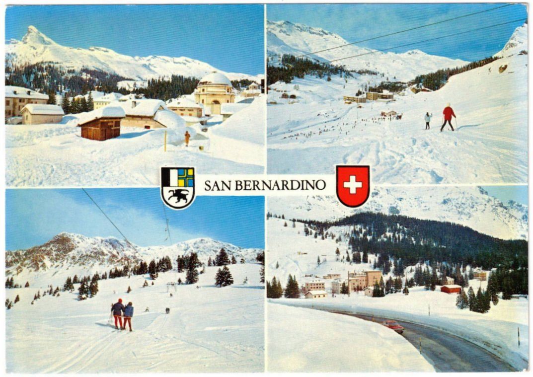Cartoline postali: San Bernardino - 4 Bild AK – Usato da Binningen venduto da Mountainrider
