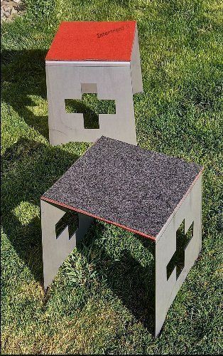 Sgabelli: Garten Hocker aus Stahl Blumen oder Schweizerkreuz – Nuovo e nell'imballaggio originale da Mauren venduto da rundumsfest 3
