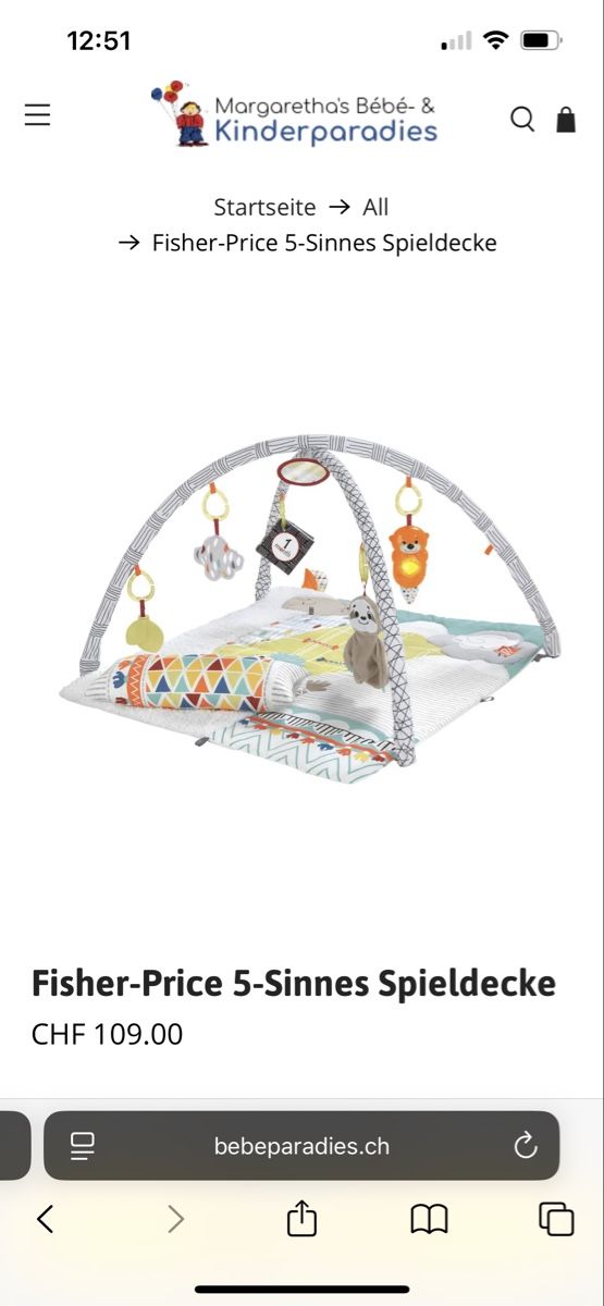 Fisher-Price Tappeto da gioco: Fisher-Price 5-Sinne Spieldecke – Usato da Rupperswil venduto da pqpwieur