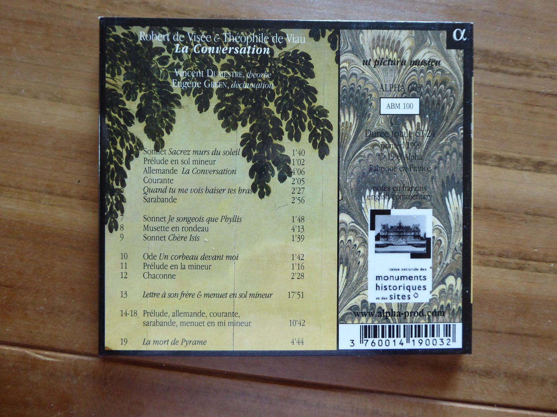 CDs: CD Französischer Barock: Robert de Visée & Théophile de Viau – Gebraucht aus Eschenz von sommerwind2012 4