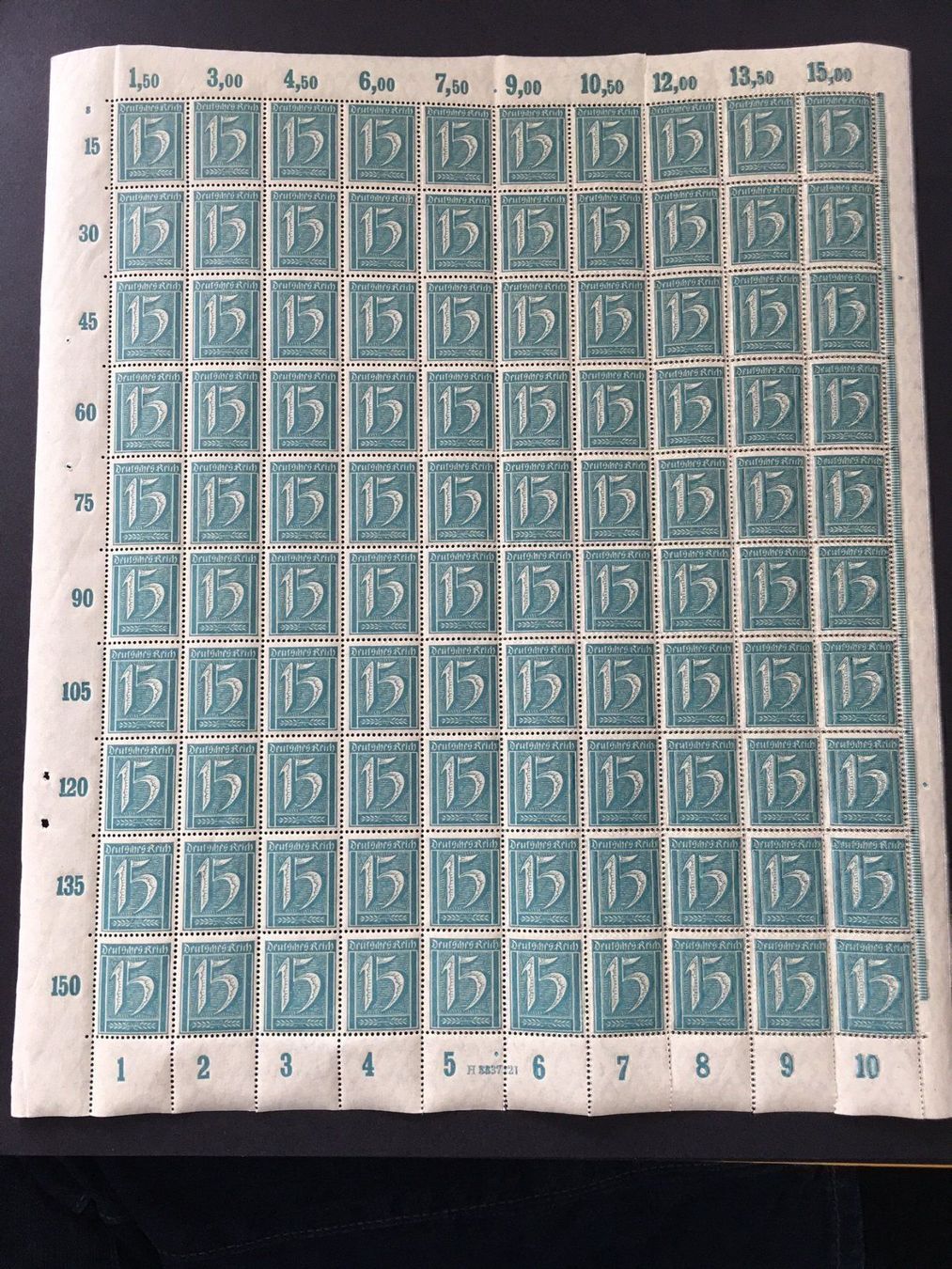 Alle Briefmarken: Timbres du Reich, 100 timbres 15 Mark – Neu (gemäss Beschreibung) aus Matran von Bridge-Mania