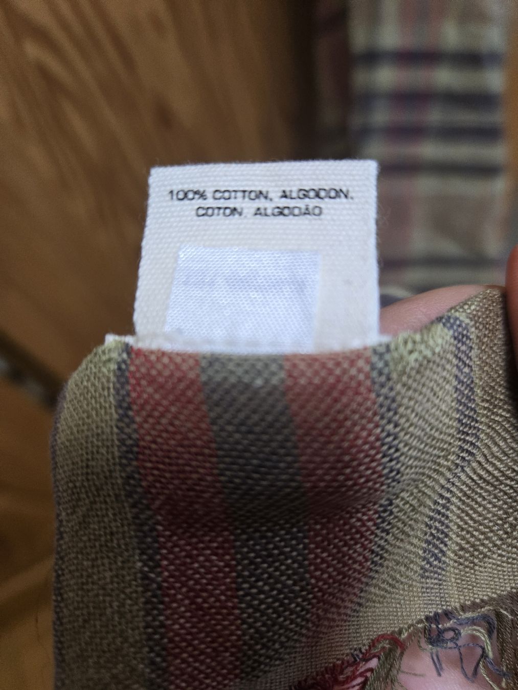 Gant Foulard & Sciarpe: GANT Baumwollschal, kariert, Fransen – Usato da Zürich venduto da Deesay 4