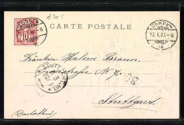 Cartes postales: Präge-AK Schweizer reichen einander die – D'occasion à Berlin par bartko-reher 1