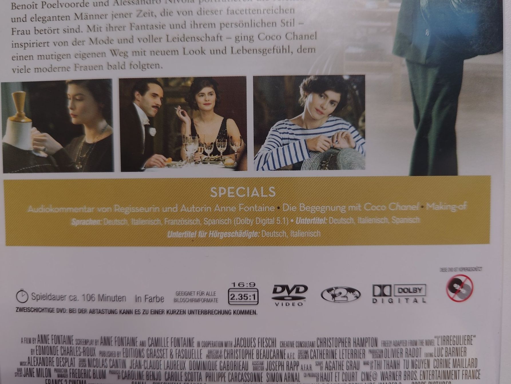 Tutti i DVDs: Coco Chanel Der Beginn einer Leidenschaft – Usato da Liestal venduto da Kratzilla 3