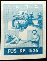 Soldatenmarke 2.WK, Füs Kp II/26, dblau, ges, Wi Inf 238-2