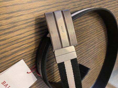 Bally Theos Gürtel 90/35 Leder/canvas verstellbar