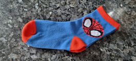 Kinder Socken Spiderman Motiv blau/orange Grösse 23-26
