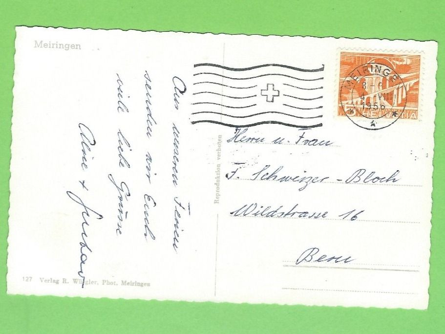 Cartoline postali: Meiringen – Usato da Zürich venduto da t24_de 1