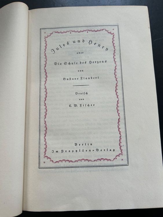 Livres: Gustave Flaubert, Jules und Henry, bibliophile Ausgabe, 1921 – D'occasion à Bern par Conradus 2