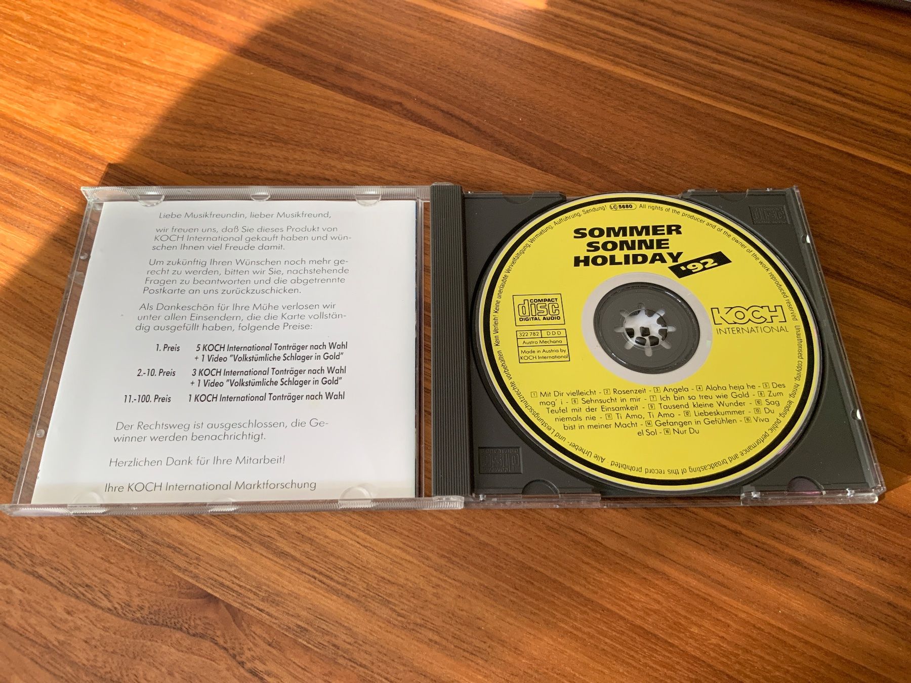 CD: Sommer Sonne Holiday 1992 – Usato da Häusernmoos venduto da BarBer_1 2