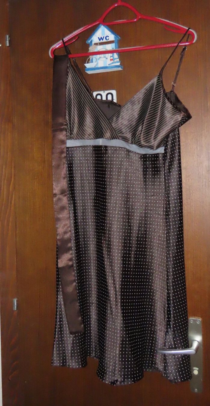 Vestiti: Robe de nuit en polyester marron à pois taille 42/44 – Nuovo (secondo la descrizione) da Troistorrents venduto da Marion70