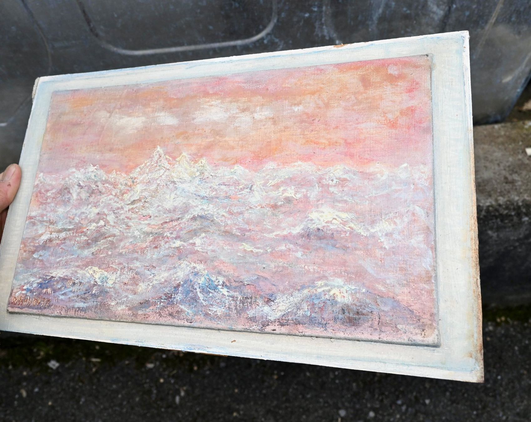 Dipinti: Gemälde - Walliseralpen von der Rieder - Walter Kohler ZH 77 – Usato da Pfaffhausen venduto da mono_rec 6