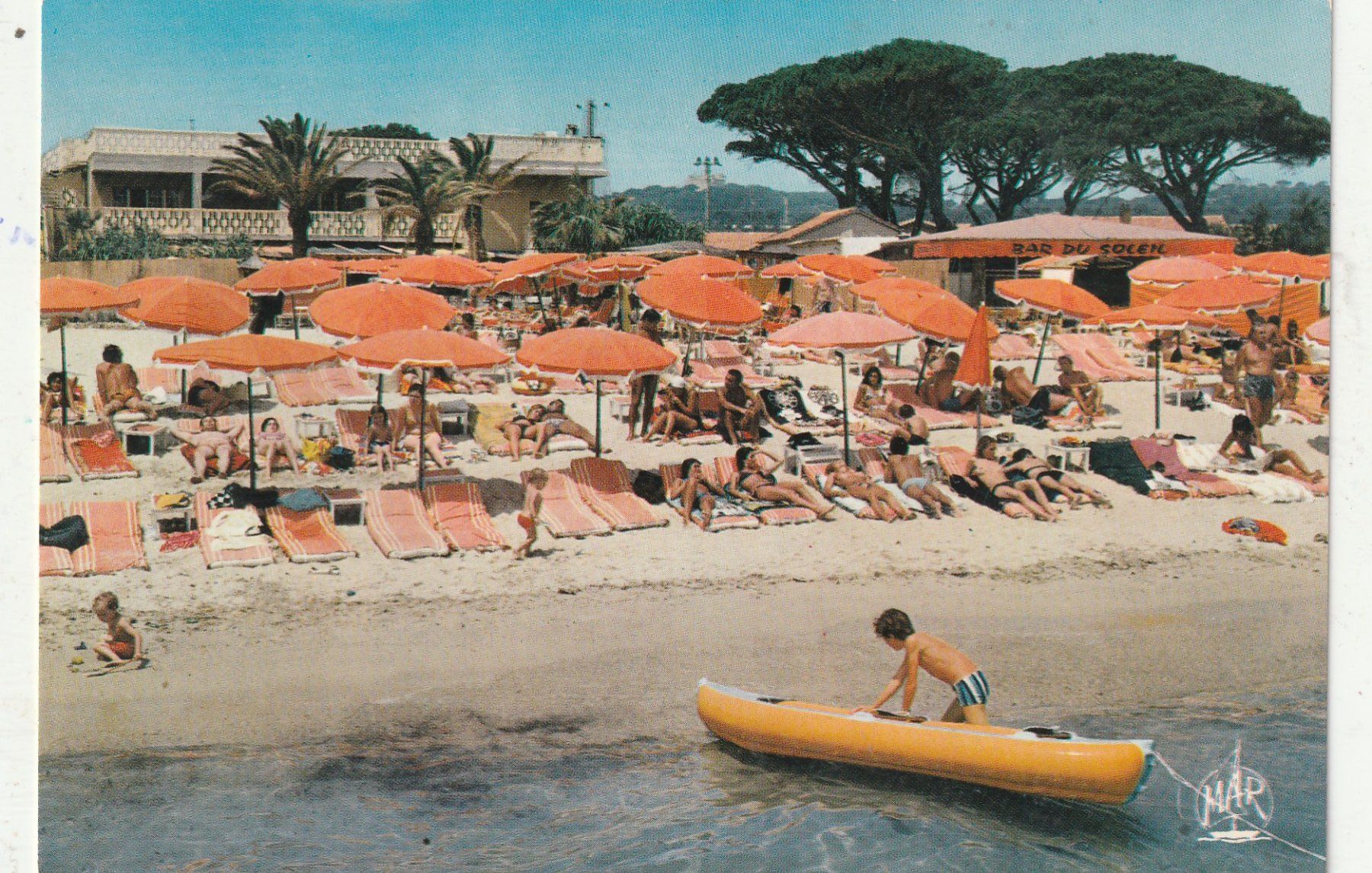 Ansichtskarten: Badestrand Cote d'Azur – Gebraucht aus Lumbrein von made02