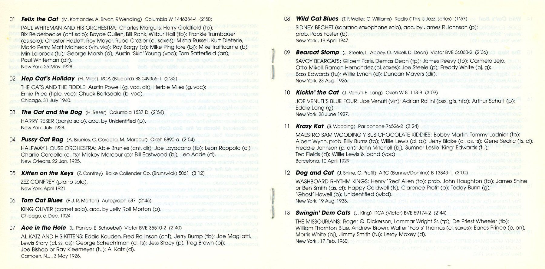 CD: CD - JAZZ CATS compilation (sagajazz 41) – Nuovo (secondo la descrizione) da Morges venduto da evnocha3 6