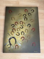 Acrylic painting swiss artist - one piece - signed