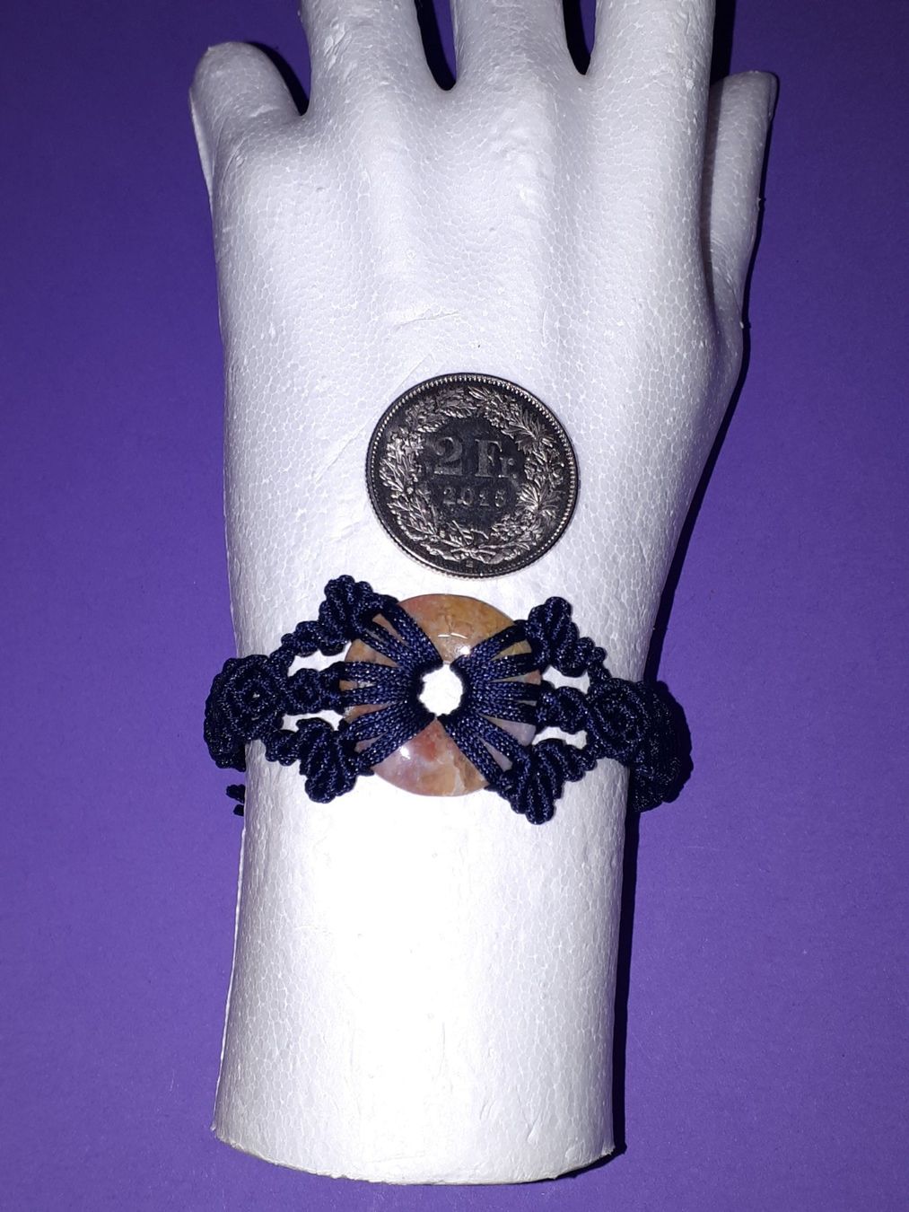 Bracciali & Braccialetti: Makramee Armband mit Pi Stein – Nuovo (secondo la descrizione) da Plagne venduto da Reticulum01 1