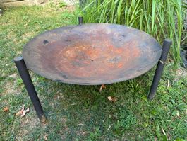 MASSIVE FEUERSCHALE STAHL 72CM BBQ GRILL FIRE BOWL FEUERKORB