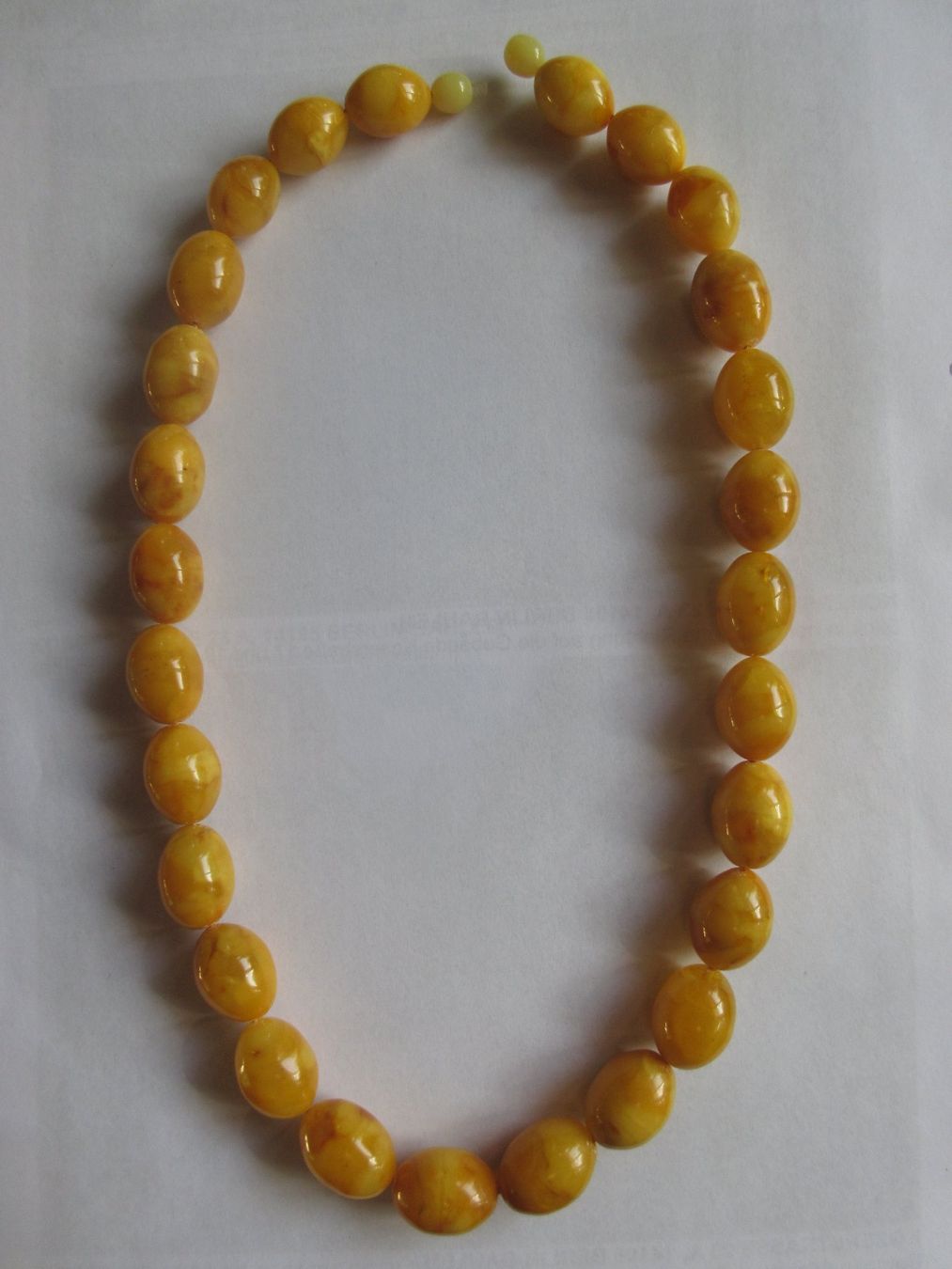 Catenine: Oliven-Bernsteinkette in der Farbe Butterscotch ca.54g – Usato da Sylt venduto da elizan 8