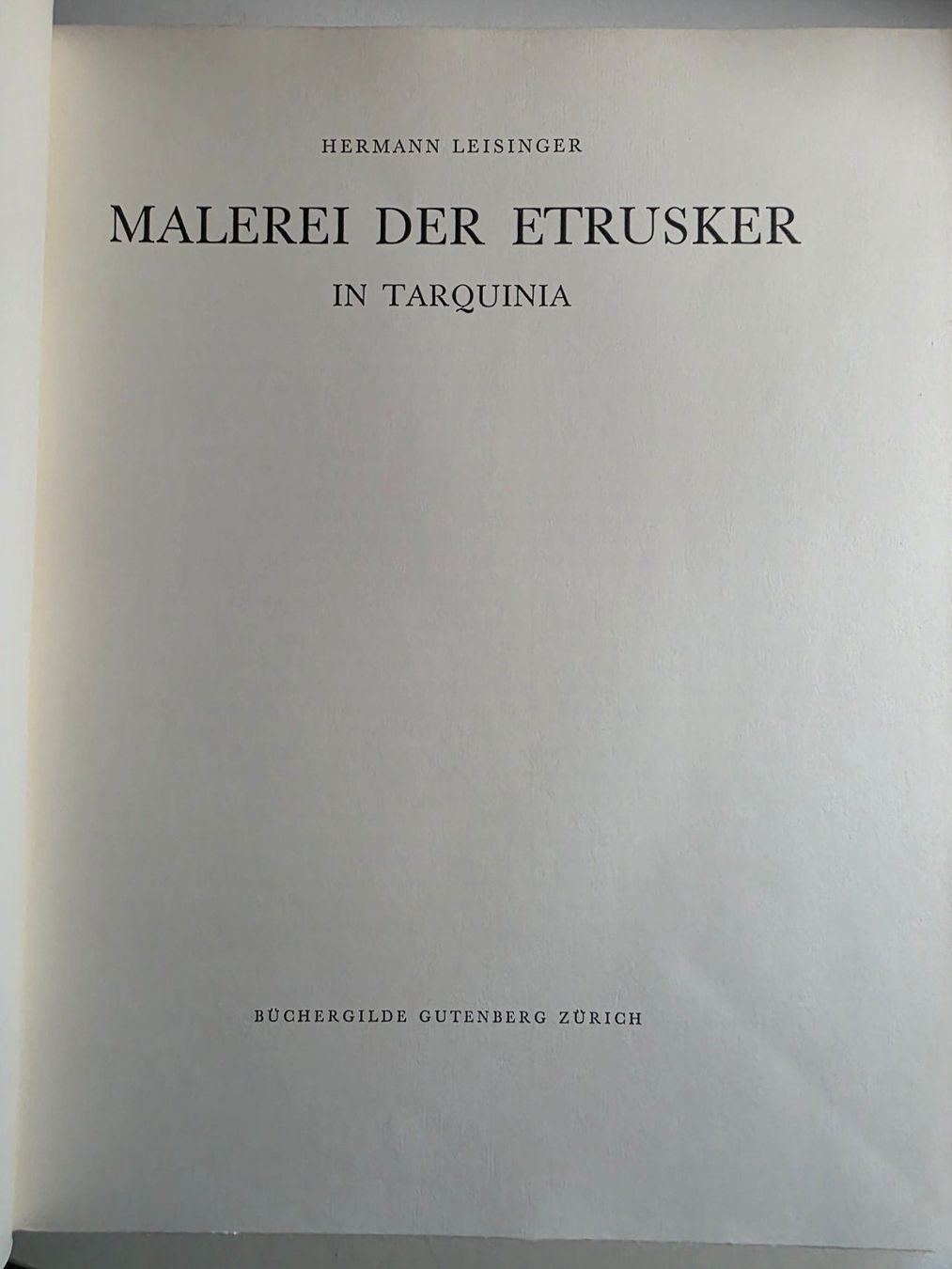 Bücher: Malerei der Etrusker - Büchergilde Gutenberg 1953 – Gebraucht aus Walterswil BE von Lonitti 1