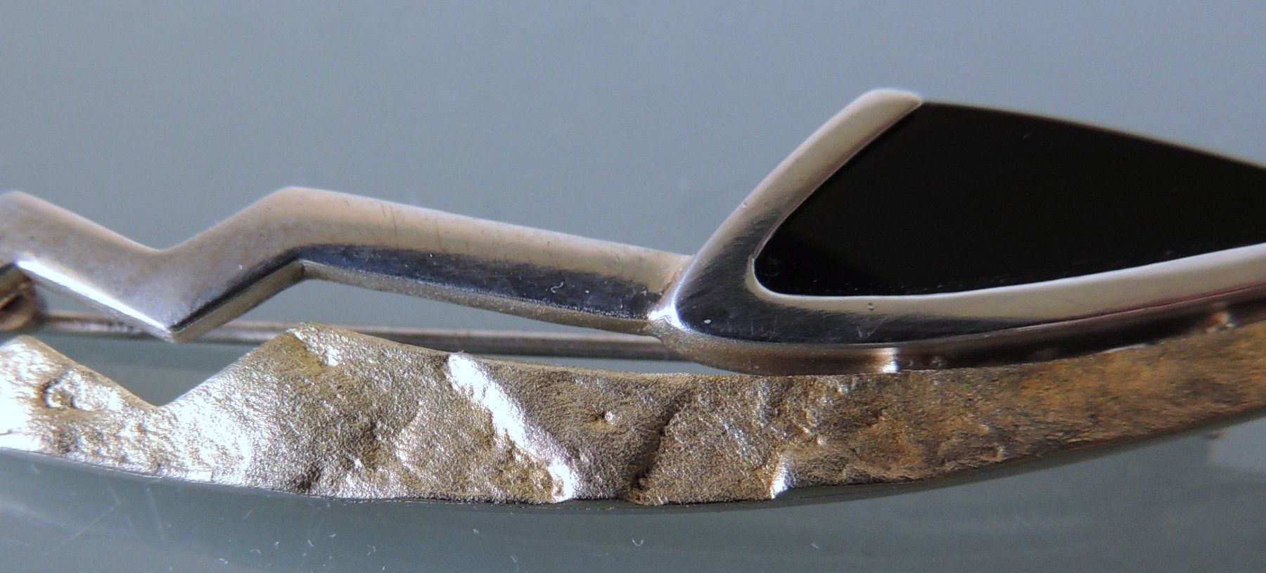 Broschen & Nadeln: Teilvergoldete Silber 925 Brosche 90 mm – Gebraucht aus Waldenburg von schaller707 1