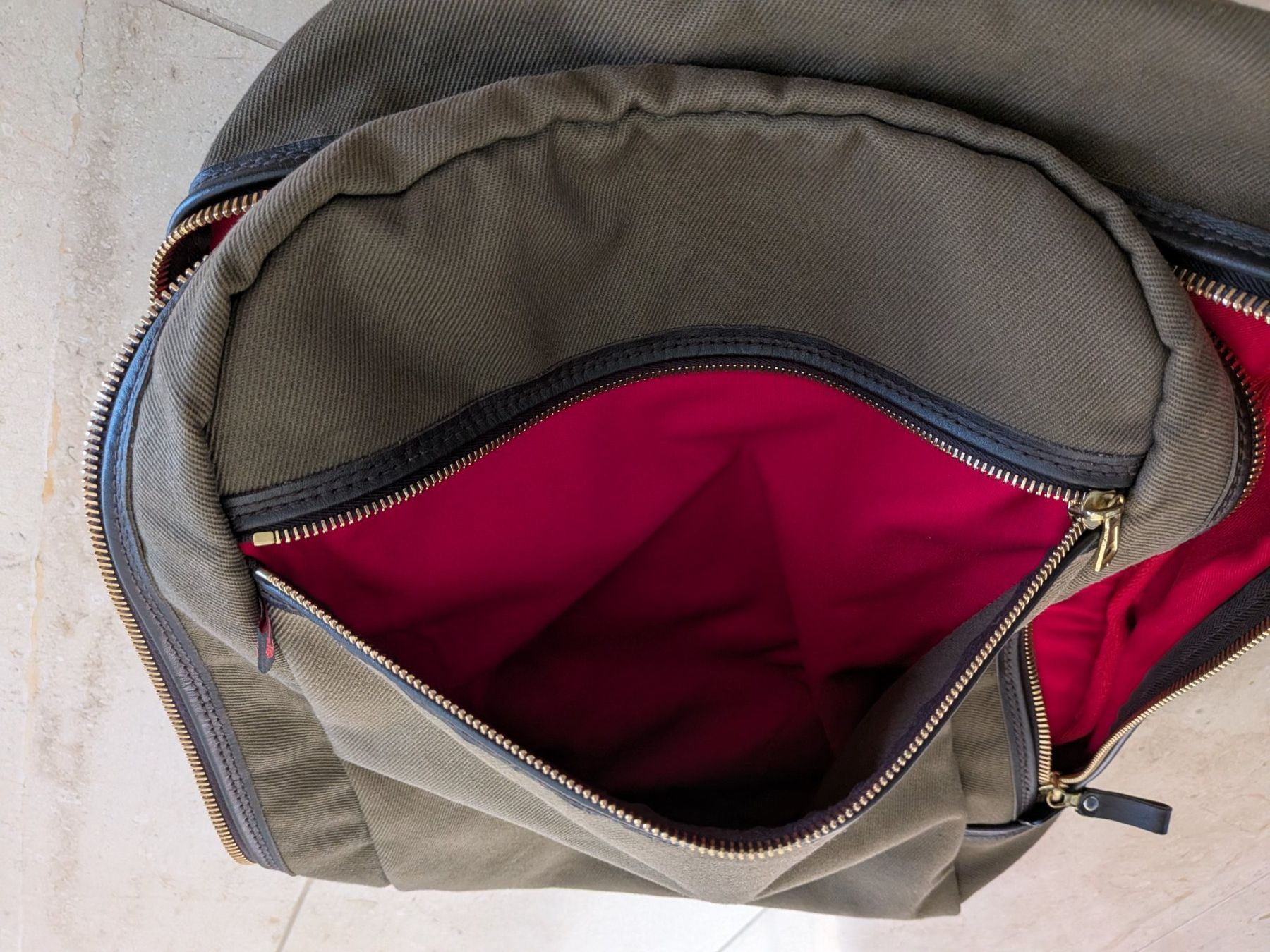 Zaini: Croots British Twill Zipped Backpack Olive – Usato da Wangen b. Olten venduto da ricochet56 5
