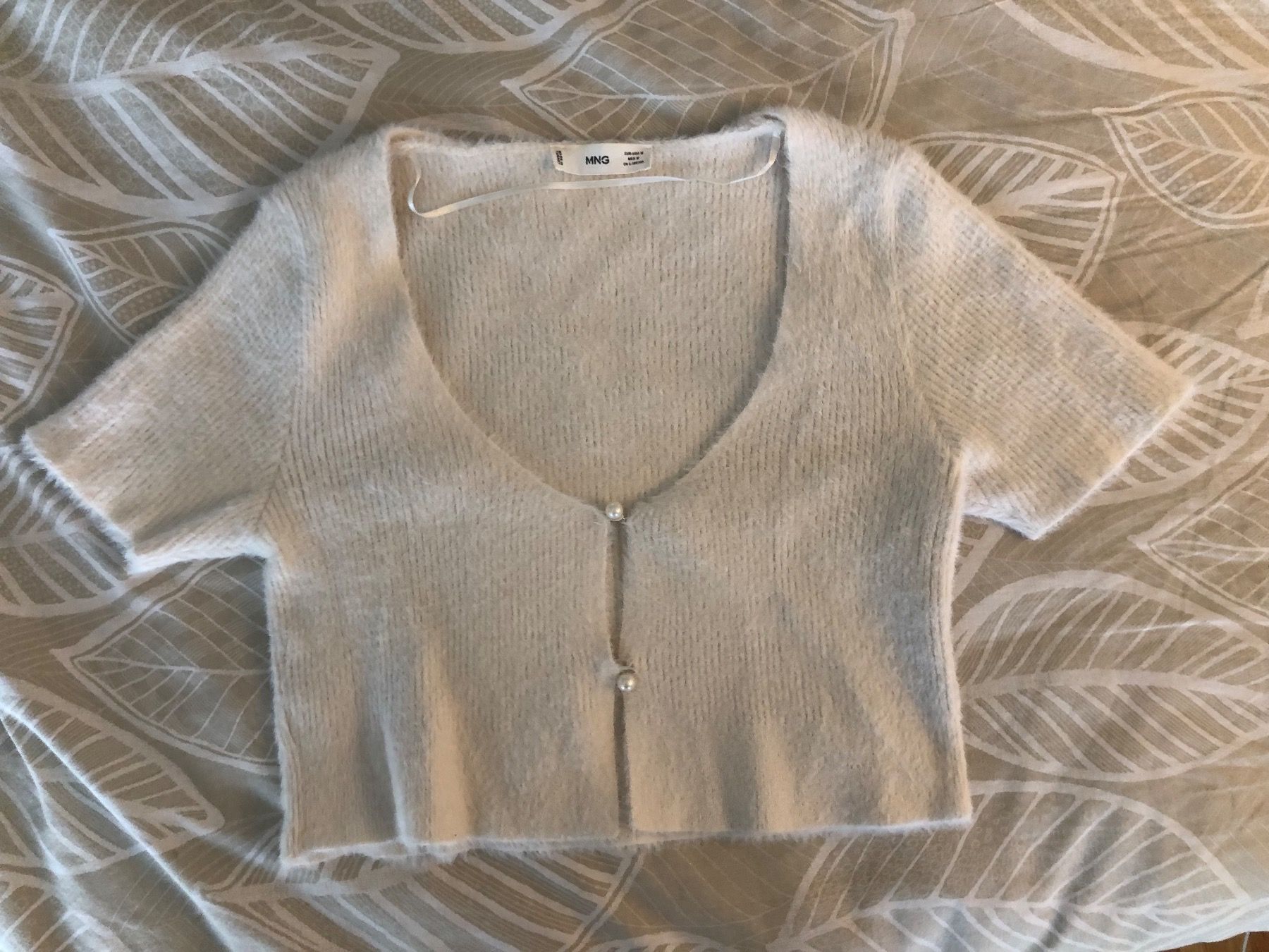 Tops: Süsses CropTop Beige TeddyBär Gefühl mit Perlen – Gebraucht aus Zürich von maral787 1