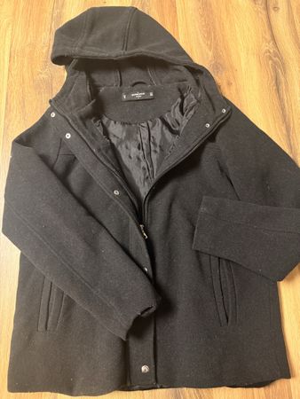 Dunkelgraue Winterjacke mit Kapuze, Grösse S, Top Zustand!