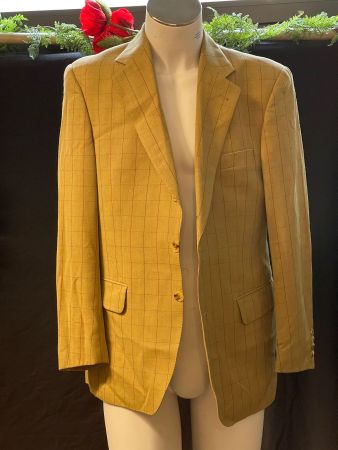 BURBERRYS’ Vintage Sakko BENNET-S, Gr. 46 – Oliv-Beige